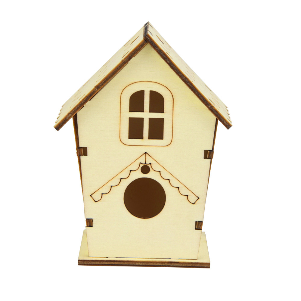 Portable Pet Birds DIY Nest House Outdoor Yard Gardening Handmade Bird House Wooden Box Home Decoration Supplies