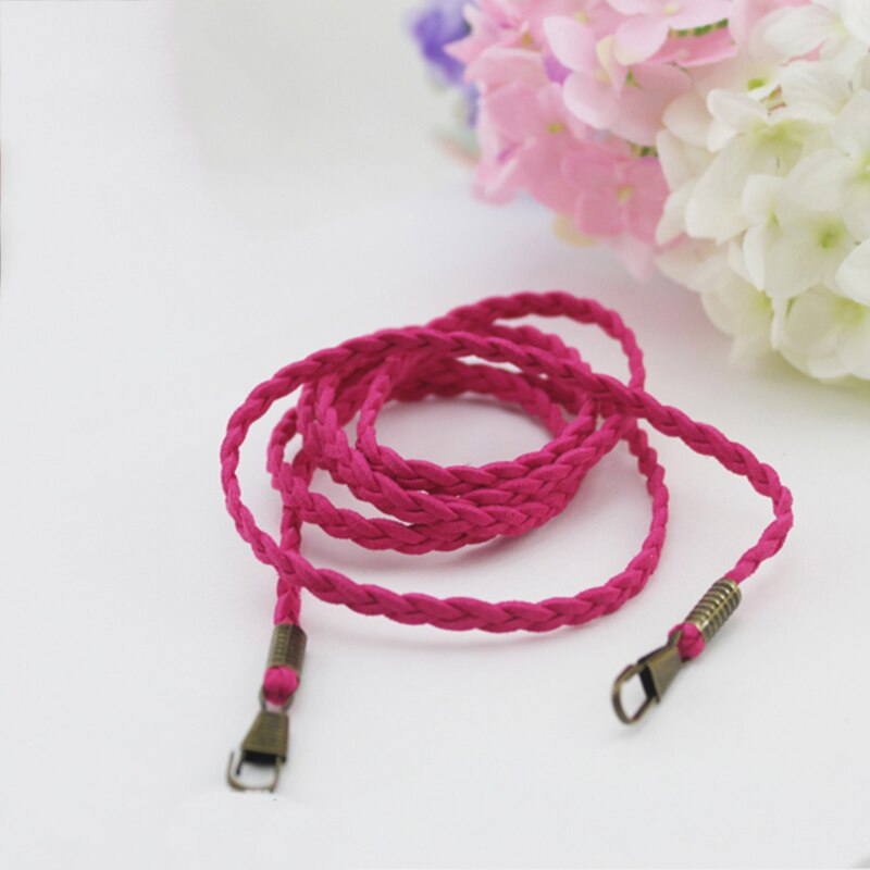 Woven Bag Chain Strap Replacement for Purse Handbag Shoulder Bag Accessories Bag Straps for Small Handbags Chain Strap: Rose Red