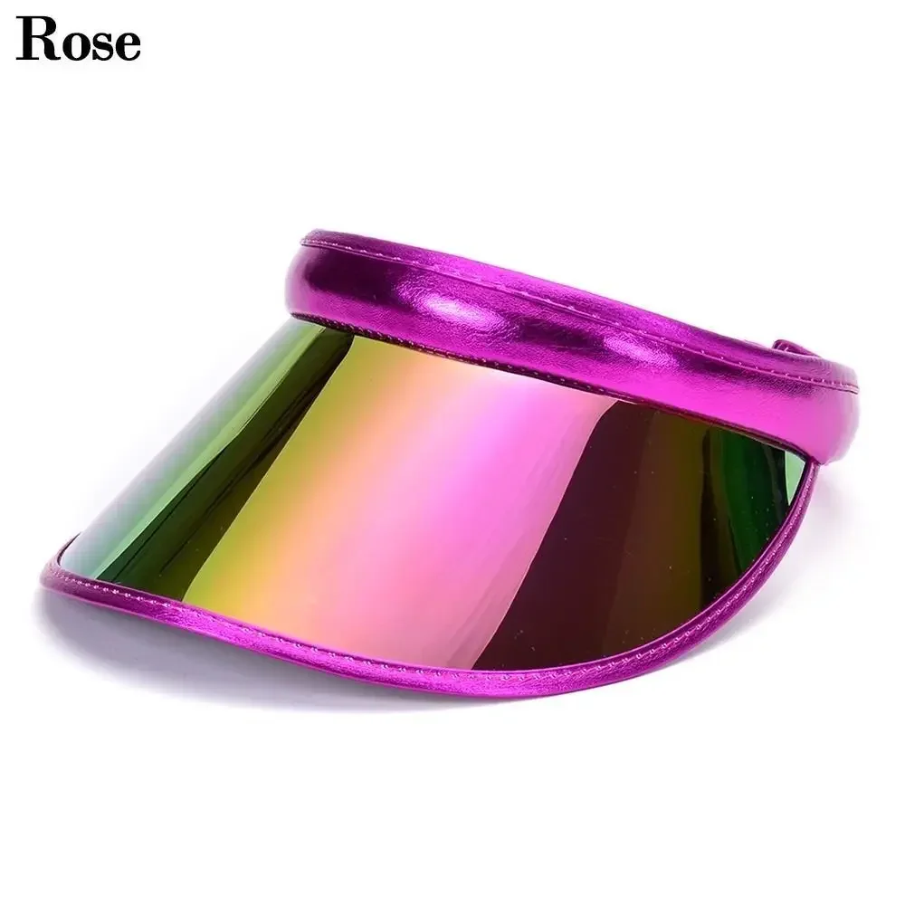 Pvc sommerbaseballhatt gjennomsiktig plast sportsvisirer dame menn anti-uv solhette utendørs solskjermhatt: Grønn