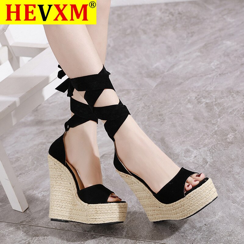 Sandalias De cuña para Mujer De 35 a 43, Sandalias De tacón alto estilo bohemio con plataforma para Mujer, Zapatos De Mujer con Puntera abierta a la