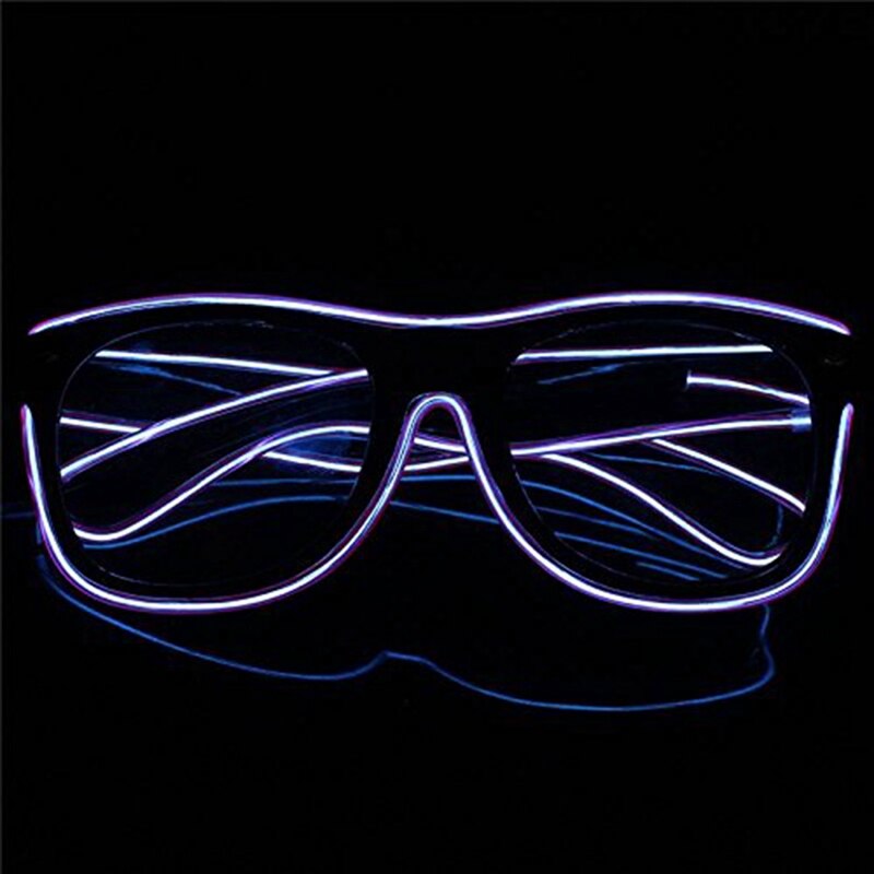 2 Pcs LED Light Glasses Party Toy Glasses - Ice Blue & Purple