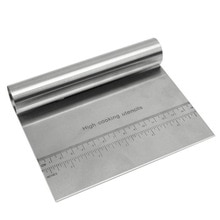 Dozmu Stainless Steel Bake Tool Scraper Scraping Panel With Scale Cake Cutting Board Home Garden Supplies