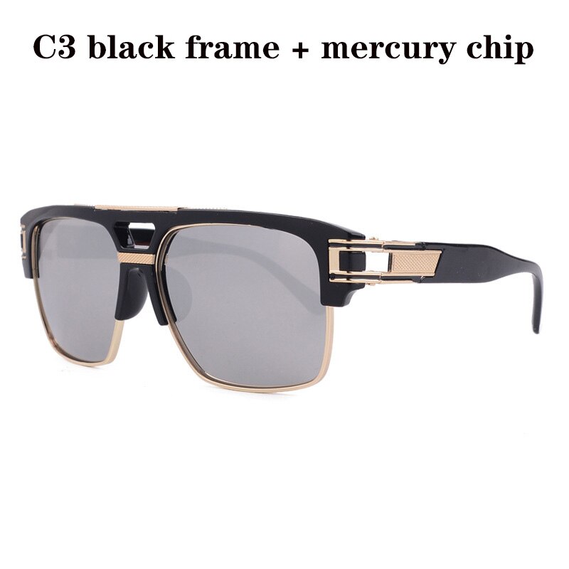 Modieuze Zonnebril Anti Blauw Platte Lens Mannen En Vrouwen Retro Zonnebril Zonnebril: C3