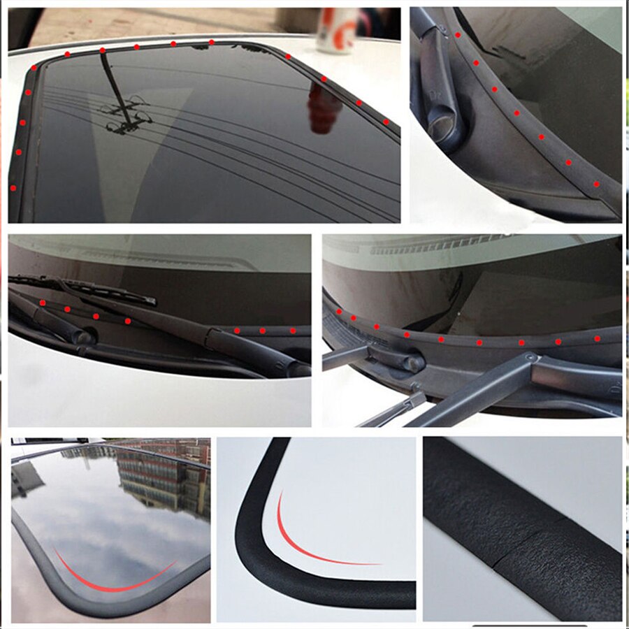 Sellador de goma para techo solar de coche, tiras selladas triangulares para ventana, moldura de sellado, impermeable, a prueba de polvo, con aislamiento acústico