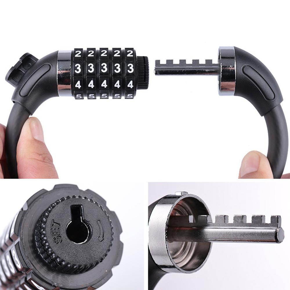 Anti Theft Bike Lock Steel Wire Safe Bicycle Lock MTB Road Bicycle Lock 1.2m 1.8m Password lock Anti-theft