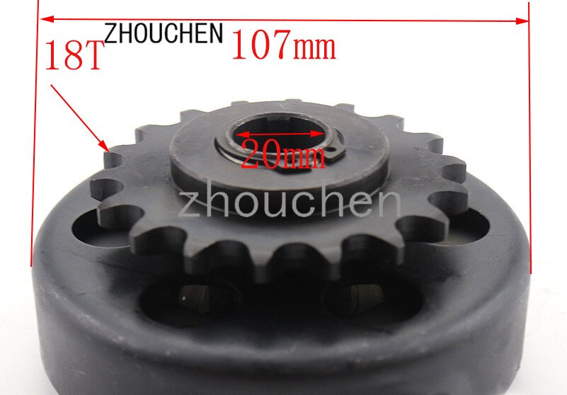 19mm 20mm GEHEN Kart Spaß Kreisel Automatische Kupplung 3/4 &quot;10&quot; 11 &quot;12&quot; 13 &quot;14&#39;s 18Tooth 420\35\428 Kette für Kart Minibike motor: 20mmX18t