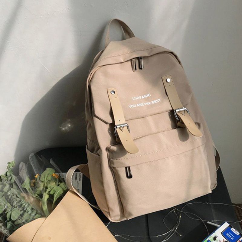 Anti-theft Rucksack Canvas Backpack School Bag Casual College Daypack