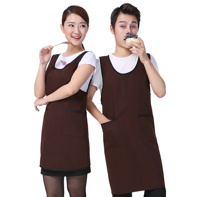 Frau Mann Erwachsene Restaurant Kaffee Einkaufen Arbeit Schürzen Hause Küche Schürze Schwarz Rosa Nagel Barmann Kellnerin Kochen Zubehör