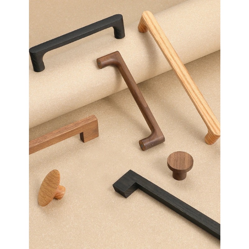 Manija de puerta de armario de madera, perilla y manija de puerta de armario de cocina, manijas de puerta de armario para herrajes de muebles
