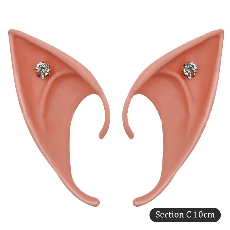 Mysterieuze Elf Oren Strass Decoratie Engel Feeën Cosplay Party Kostuum Accessoires DIY Zacht en Onschadelijk Volwassen Kinderen Speelgoed: Mintgroen