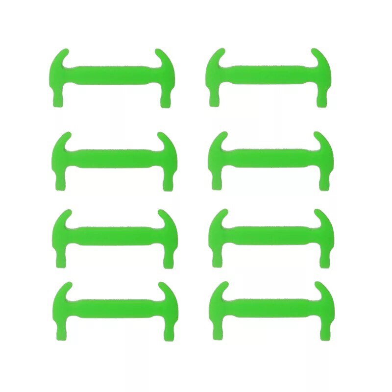 10 teile/los Kinder Silikon Schnürsenkel Keine Krawatte Elastische Schnürsenkel kinder Gummi Schnürsenkel: green