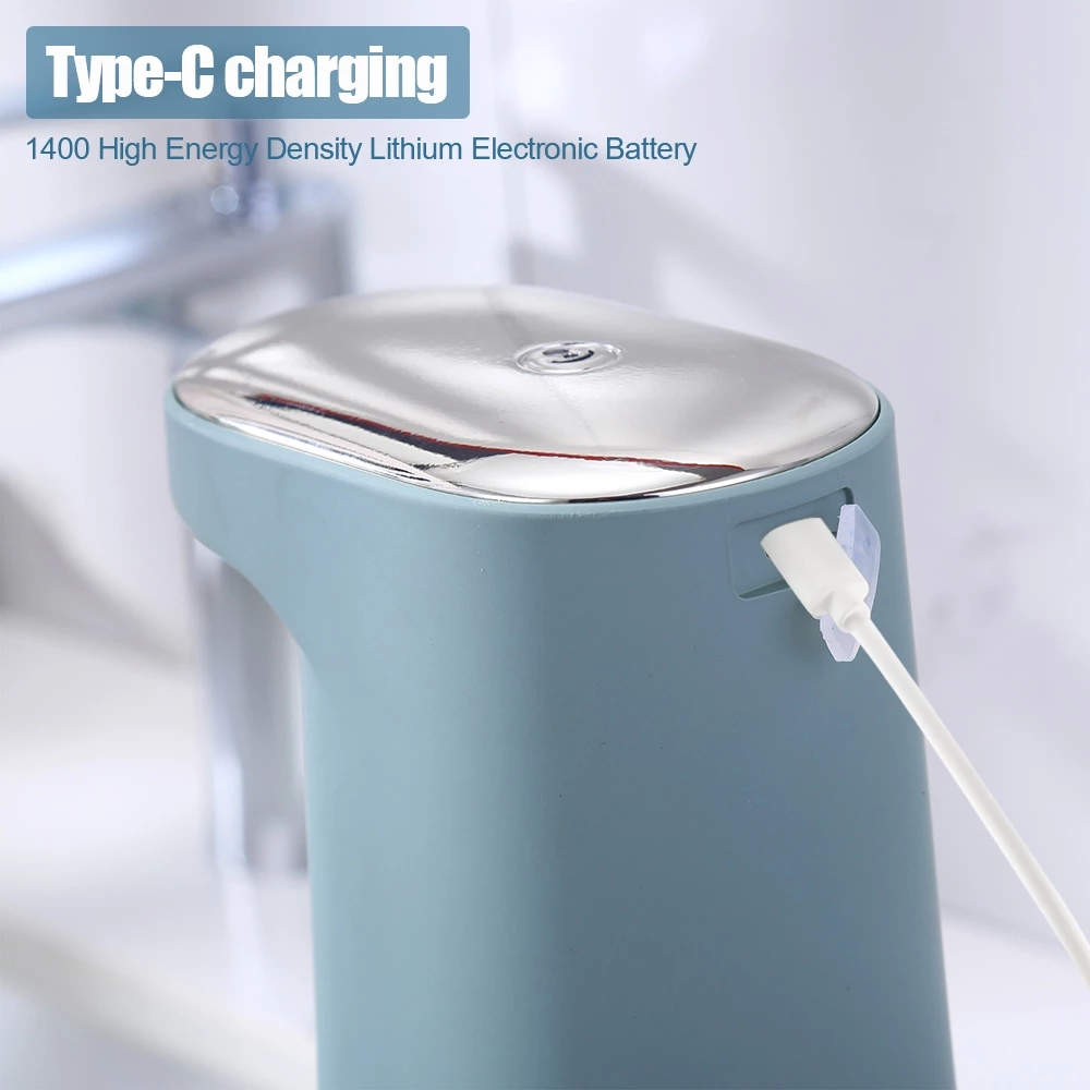 450ml Automatic Soap Dispenser with USB Rechargeable Foaming Touchless Hand Free Foam Liquid Soap Dispenser for Bathroom Kitchen
