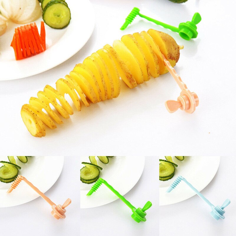 Manual Potato Spiral Slicer Hand Cucumber Cutter Carrot Spiralizer Spiral Salad Chopper Tools Kitchen Gadgets Accessories