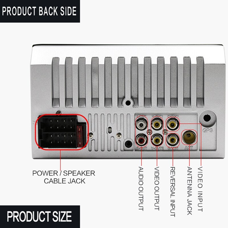7018B reproductor de función múltiple Universal para coche grabadora de Radio para coche contacto Sn coche o espejo retrovisor Bluetooth Multimedia Playe