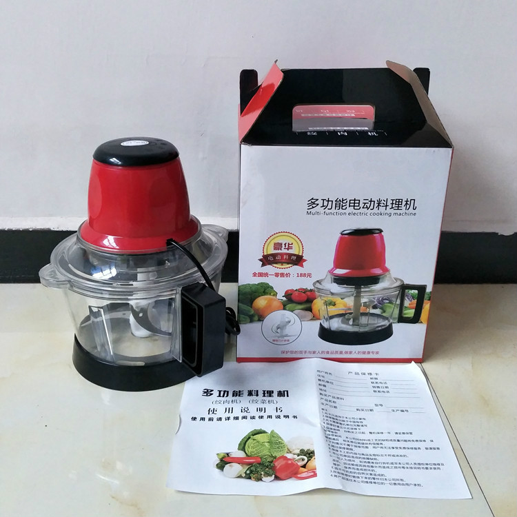 3L Vleesmolen Spice Knoflook Groente Chopper Elektrische Automatische Vleesmolen Hoogwaardige Huishouden Molen Keukenmachine