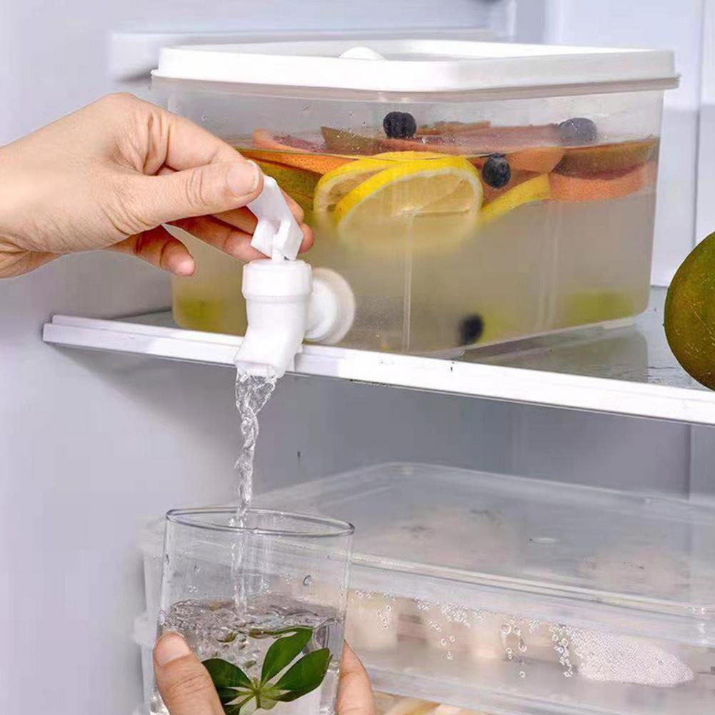 Large Refrigerator Cold Kettle With Faucet Lemonade Bottle Drinkware Kettle Pot Beverage Dispenser Cool Water Bucket Kitchen Box