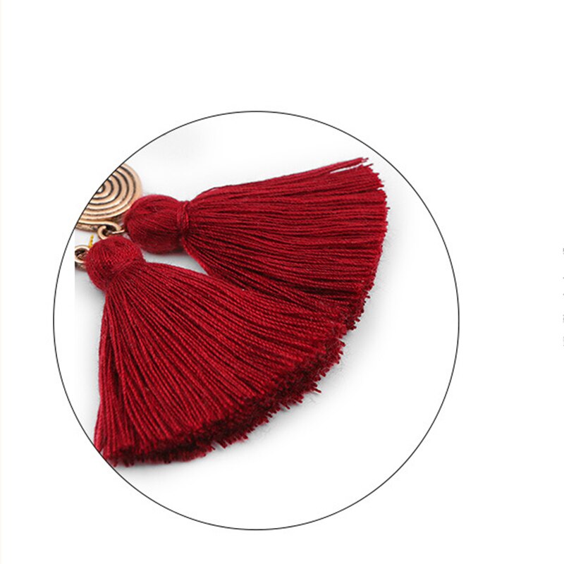 Kwastje Oorbellen Vrouwen Vintage Draad Kwastje Oorbellen Boho Bohemian Vintage Paleis Fringe Tassel Oorbellen Dangle
