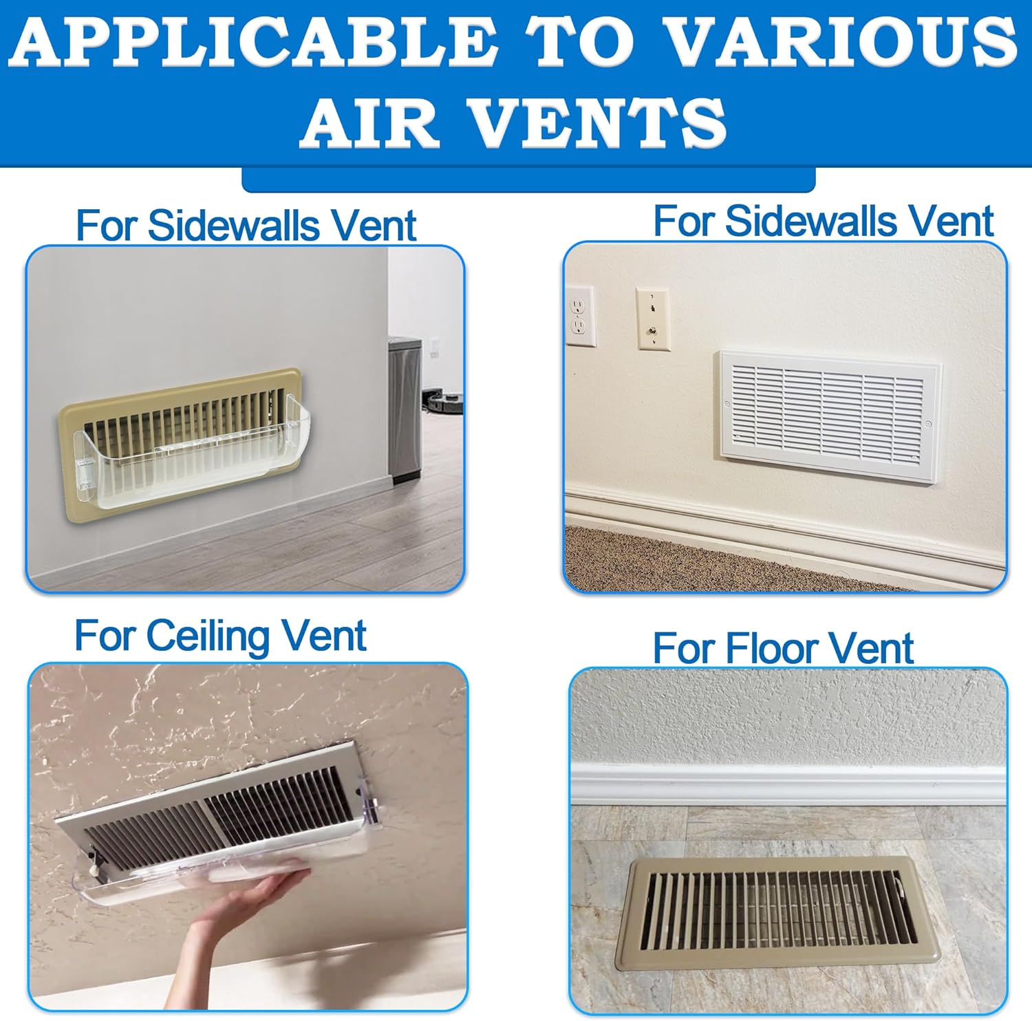 Déflecteur d'aération AC, couvercles de ventilation magnétiques réglables pour panneaux de sol de maison/conteneurs de plafond/chaleur/sous les meubles