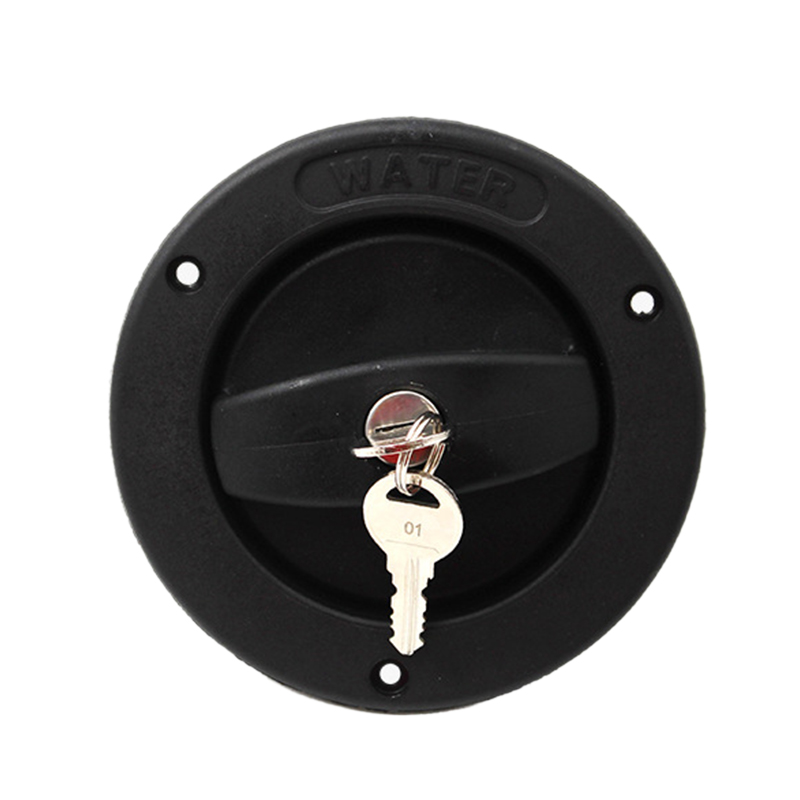 Car locking water inlet filler cap for rv motorhome caravan boat camper self build black