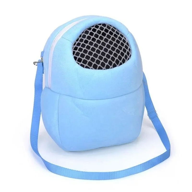 Pequeño portador para mascotas, jaula para conejos, hámster, Chinchilla, bolsas cálidas de viaje, bolsa de transporte para conejillos de indias, jaula transpirable para mascotas, correa para ratas