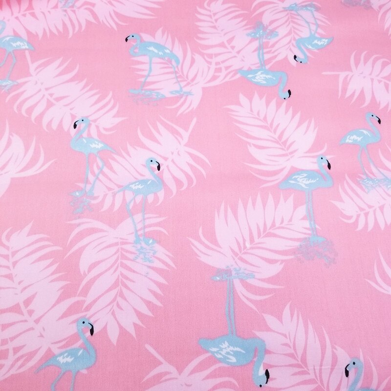 Tejido de costura multicolor con estampado de flamencos, tela de algodón para Patchwork, Material textil para el hogar opcional, 50x40cm