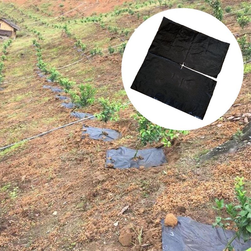 10Pcs Garden Weeding Control Membrane Ground Cover Landscape Fabric Gardening Mat 1Mx1M