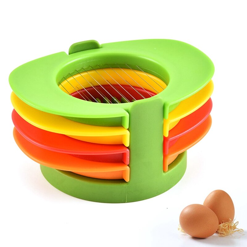4 In1 Multifunctional Egg Cutter Color Stainless Steel Wire Egg Slicer Plastic Slicing Device For Egg Kitchen Tools