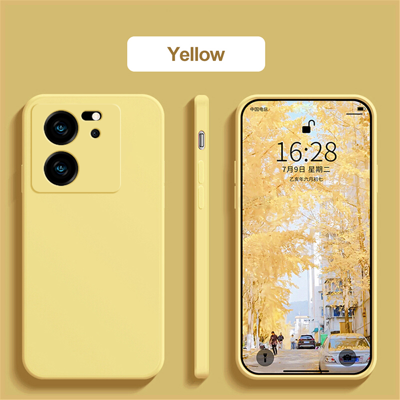 Coque de téléphone carrée en silicone liquide pour Xiaomi, coque arrière souple, couverture de luxe, Mi 13T, Mi 13 T Pro, Mi 13T Pro, 5G