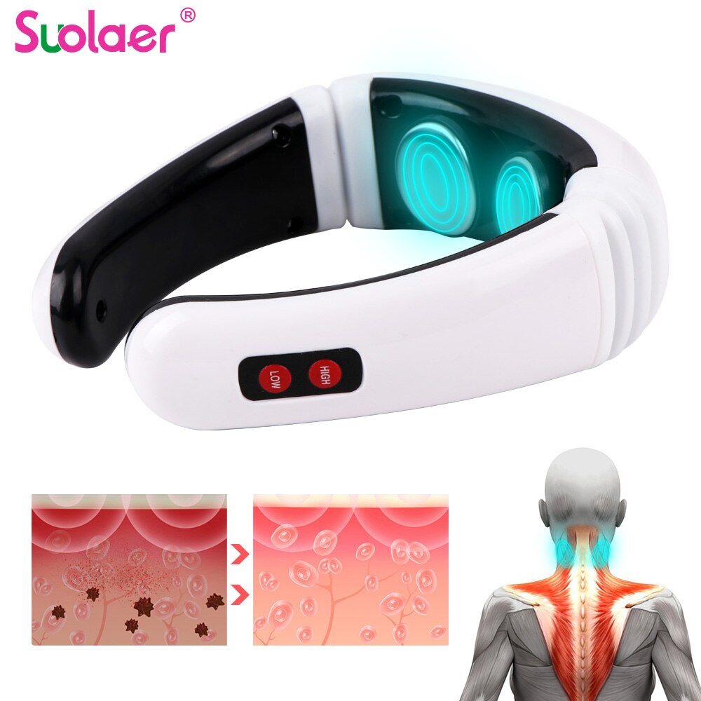 Elektrische Nek Massager &amp; Pulse Terug 6 Modi Power Control Ver Infrarood Verwarming Pijnbestrijding Tool Gezondheidszorg Ontspanning Machine