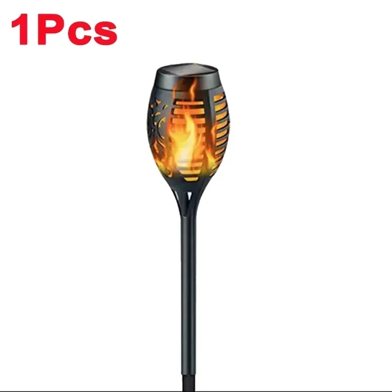 4/2/1Pcs Solar Flamme Lichter Taschenlampe Flackern Licht Wasserdicht Garten Dekoration Im Freien Rasen Tiki Led Pfad Yard terrasse Boden Lampe: ROSE