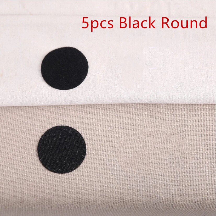 3D Dubbelzijdig Klevende Foam Dots Sluiting Tape Sterke Lijm Magie Sticker Klittenband Diy Scrapbooking Craft Project: 5pcs Black Round