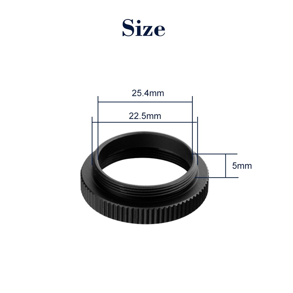 3PCS Metal 25.4mm Thread C/CS Lens Mount Adaptor 5mm C to CS Mount Adapter Aluminum Converter Ring for Security CCTV Camera