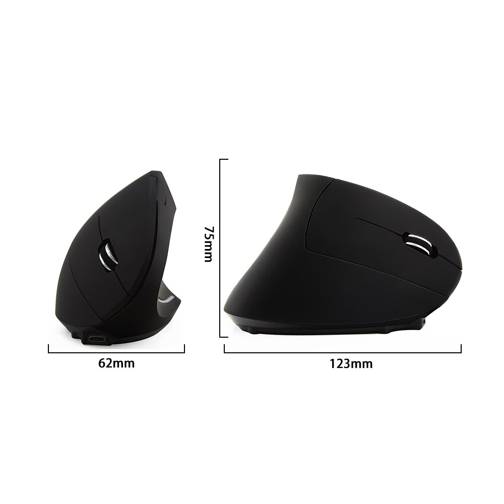 CHYI Ergonomic Vertical 6D Mouse Wireless Rechargeable Gaming Mice Gamer 1600DPI Optical Mause With Wrist Rest Mouse Pad