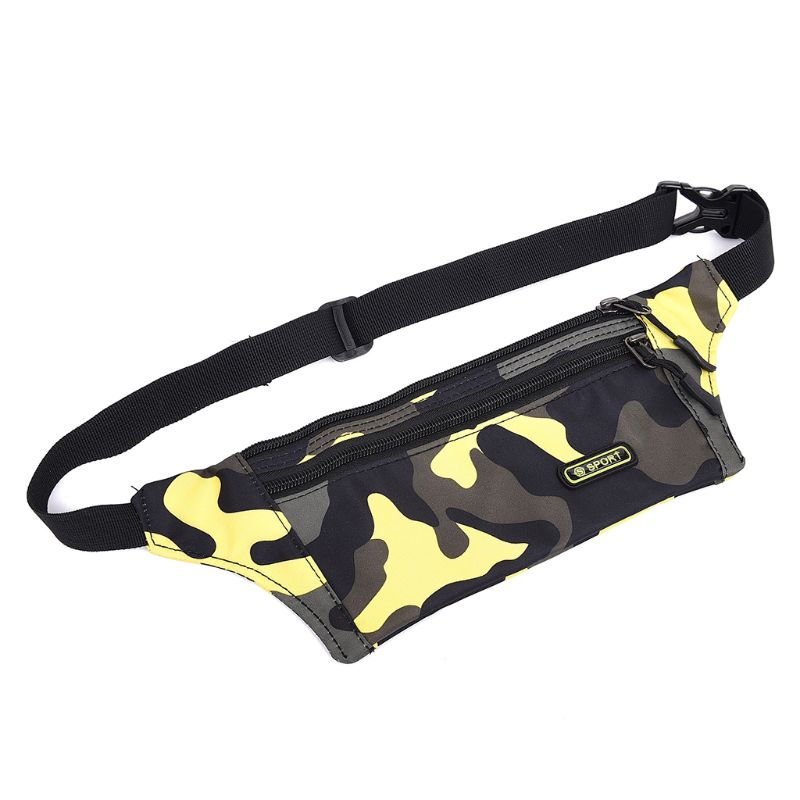 Pochete camuflada para crianças, bolsa casual para viagem, cinto à prova d'água, para meninos e meninas: Amarelo