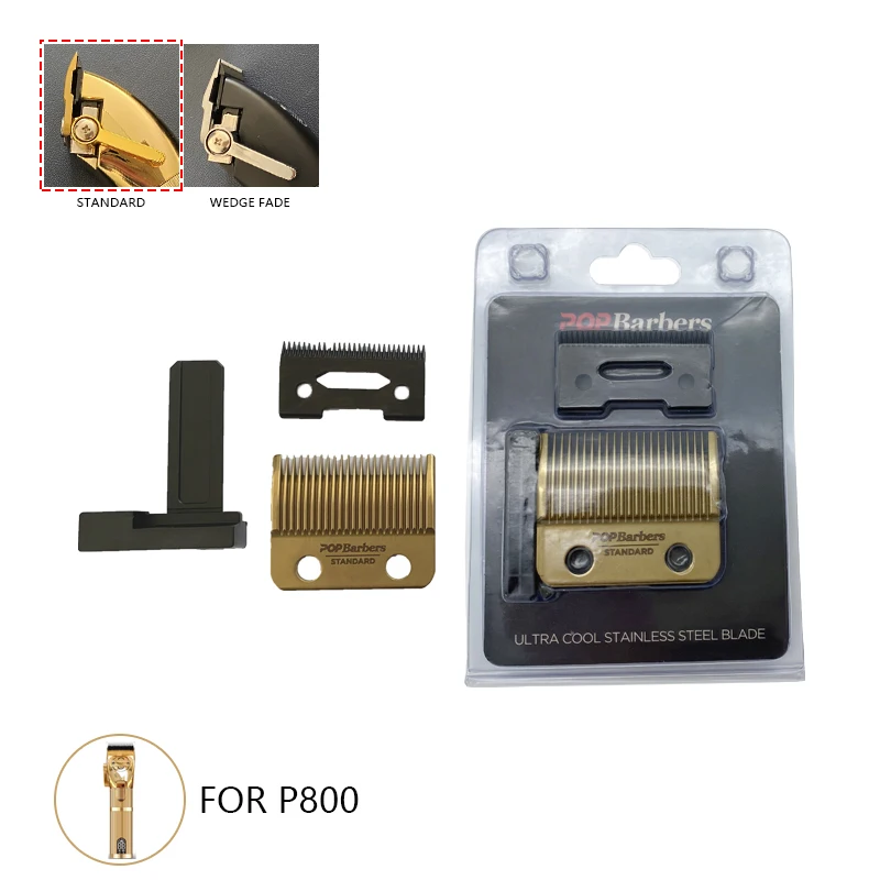 Pop Friseure P800 P700 P600 Professioneller Haarschneider, 0 mm Klinge, Standard-einstellen für Haarschneidemaschine, austauschbarer Schneidkopf