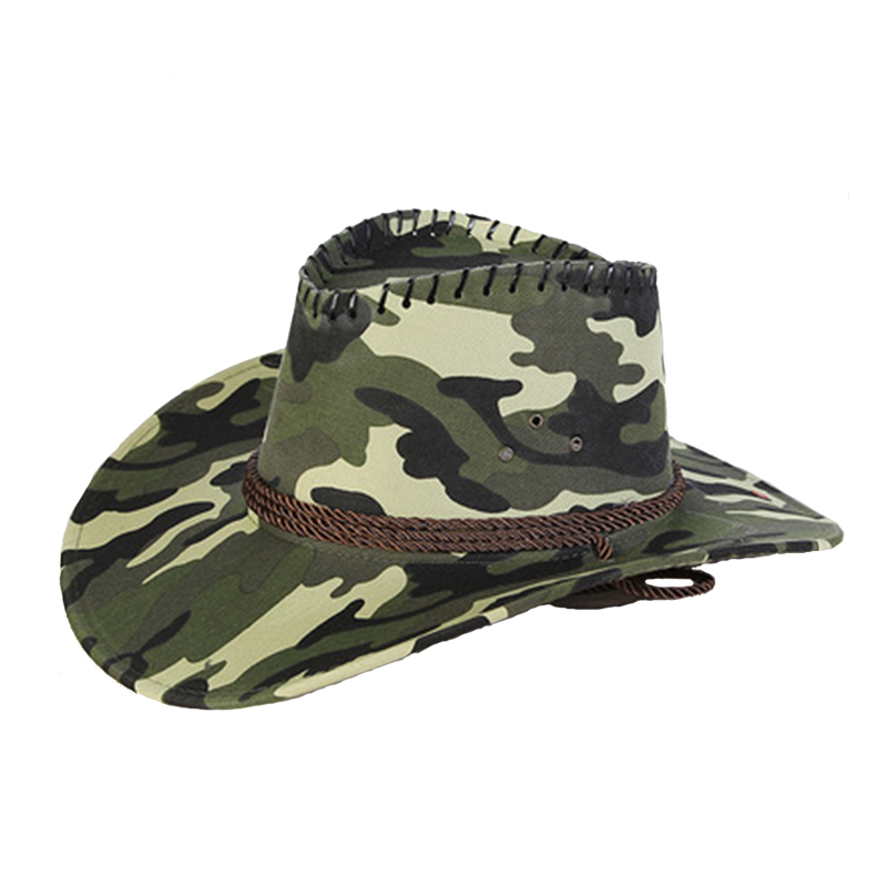 Unisex Summer Straw Camouflage Western Cowboy Hat Leisure Straw Hat UV Protection Outdoor Jazz Brimmed Hiking Sport: 11