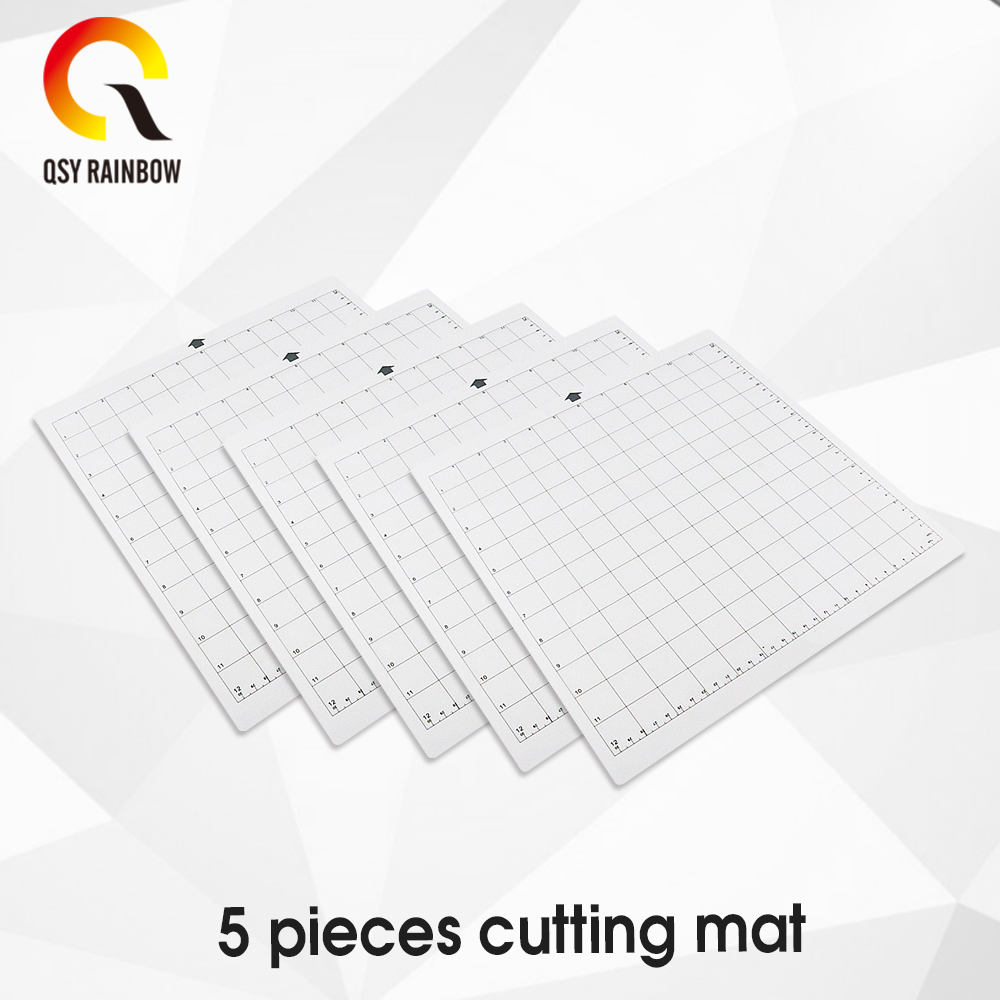 Skjærematte for cricut explore air 2/ maker standardgrep ,12 x 12 tommer for silhuett-cameo selvklebende sklisikre fleksible gittermatter: 5 stk