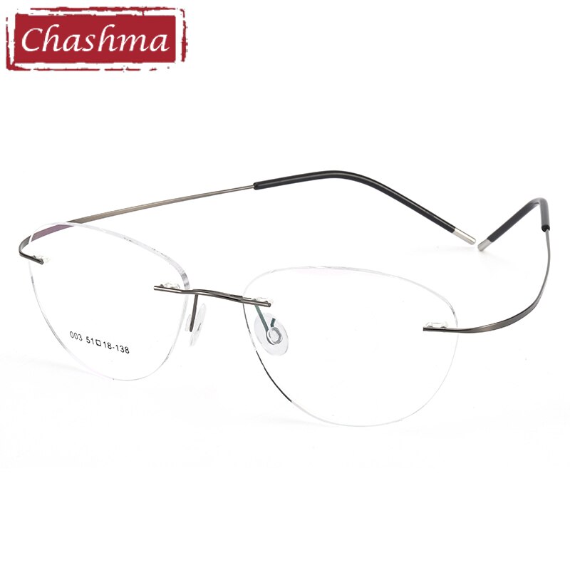 Lunettes en titane ultraléger lunettes optiques, monture pour hommes et femmes, verres transparents: Gray