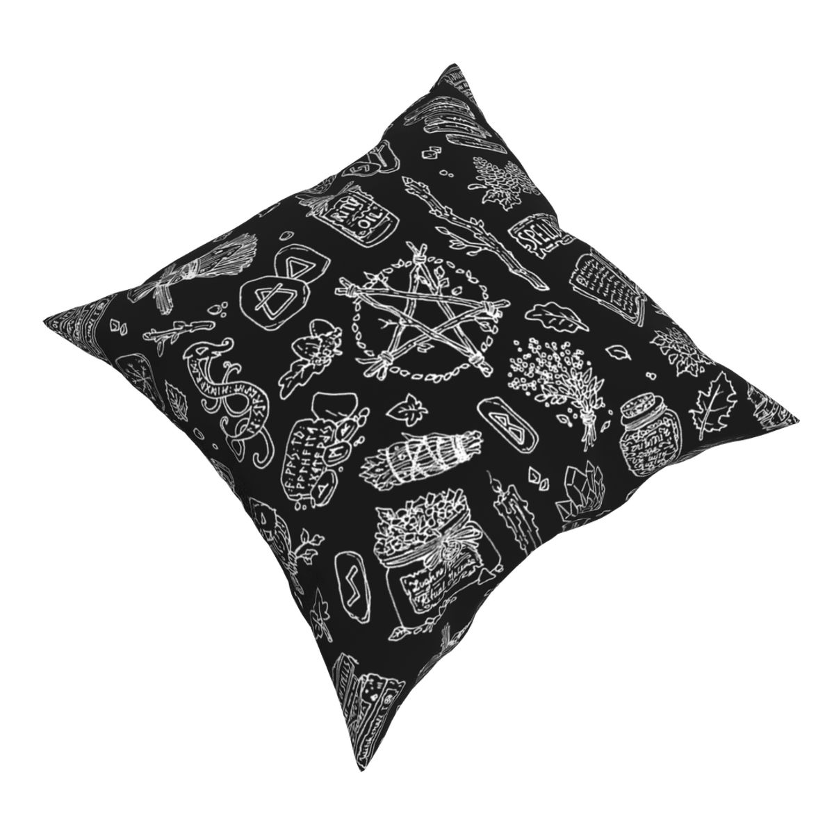 Dark Pagan Witches Gothic Goth Pillow Cover Decoration Cushion Cover Throw Pillow for Home Polyester Double-sided Printing