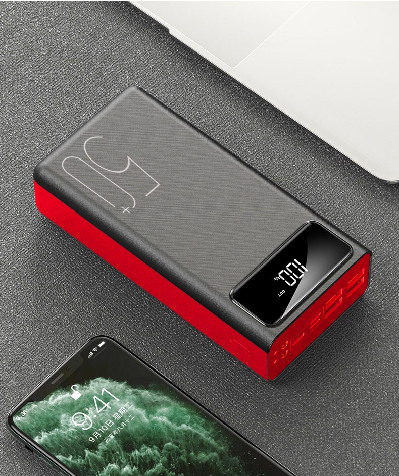 Energie Bank 50000mah Externe Batterie 2 USB QC Schnelle Ladung Powerbanks LED-anzeige Tragbare Telefon Ladegerät Für Xiaomi