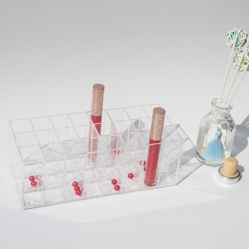Acryl make-up organizer, lippenstifthouder, lipgloss opbergdoos, lippenstift opbergdoos 24 transparant
