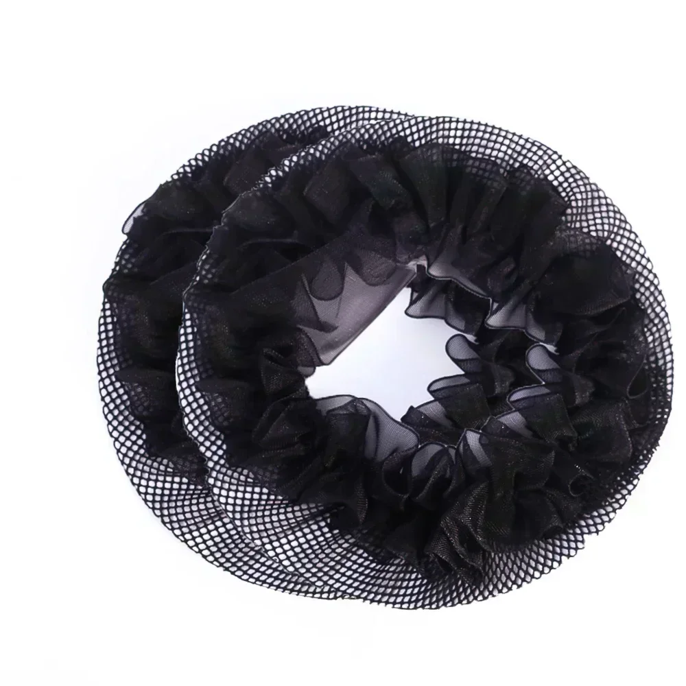 Vrouwen Ballet Elastisch Haarnet Verstelbare Weave Verstelbare Trekkoord Stijl Hoofdbanden Mode Hoofddeksels Accessoires: Black