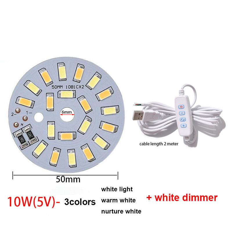 DIY DC 5V LED SMD 5730 Lichtkralen bordchip Dimbaar 10W 30W Oppervlak Nachtlichtbron Tricolor Verstelbare Lamp Wit Warm: Ivoor