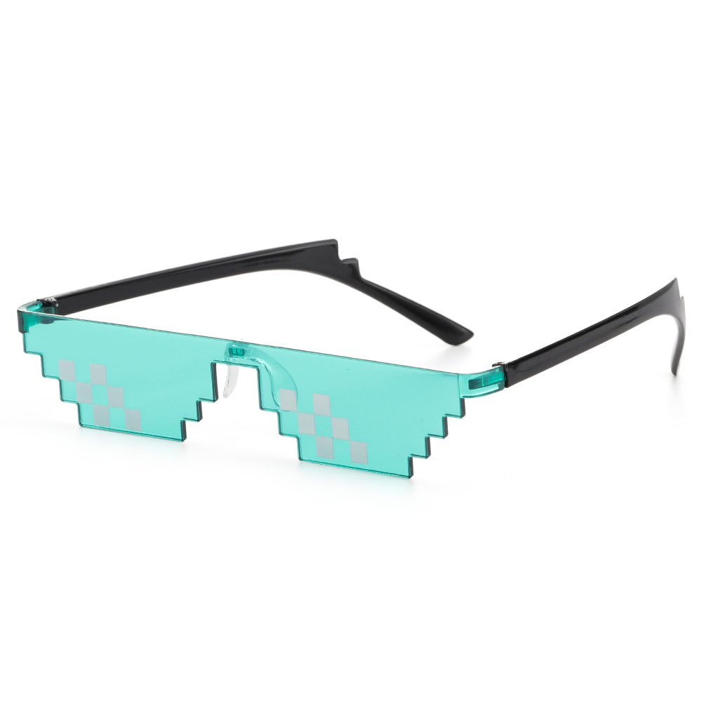 divertido mosaico gafas de sol Thug Life gafas de sol Pixel negro Retro Gamer Robot gafas de sol de cumpleaños Cosplay favores