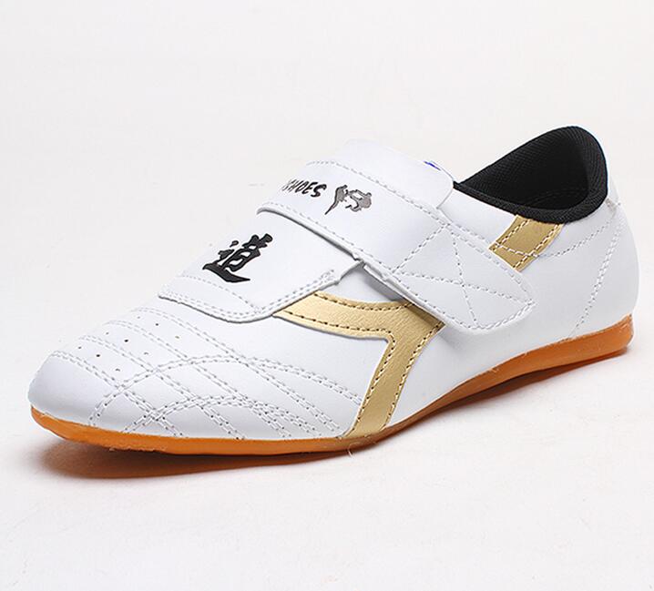 2017cheap Child sneaker PU leather Taekwondo Shoes soft sole breathable Martial Arts Training shoes karate Comfortable WTF shoe
