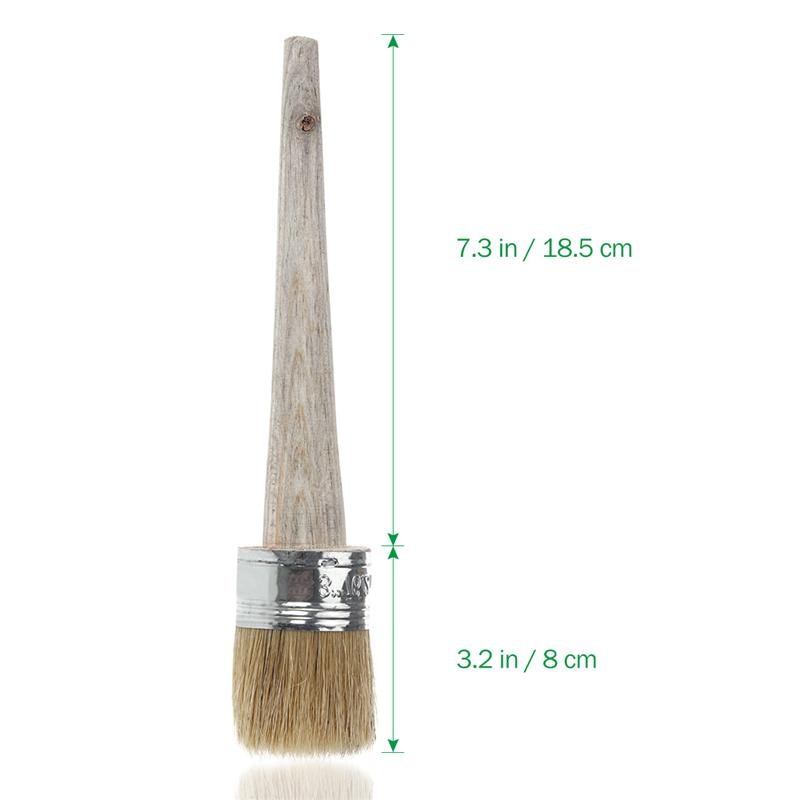 Kridt maling voksbørste til maling eller voksning af møbler stencils folkart boligindretning træ store børster med naturlige børster