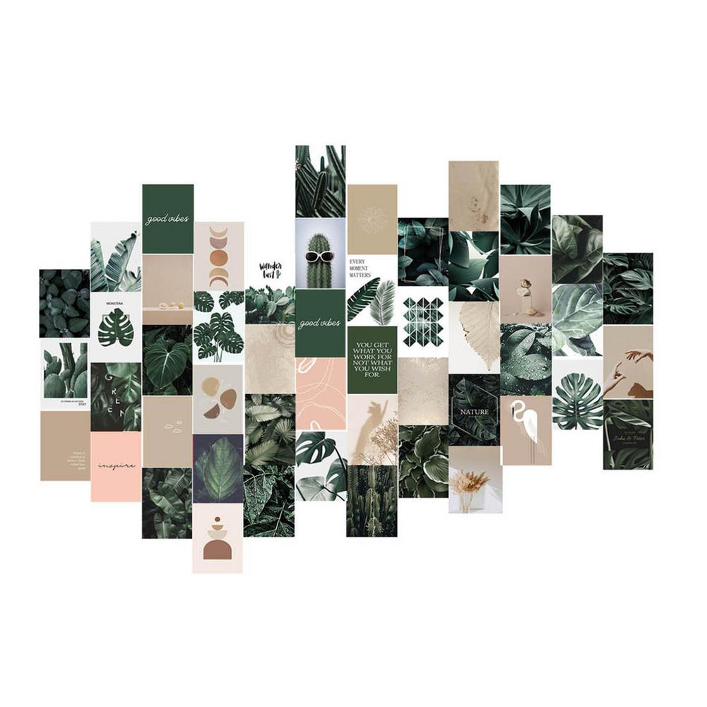 50pcs Wall Collage Kit Aesthetic Pictures Wall Art Collage Kit Wall Art Aesthetic Pictures For Boho Room Decor Living Room Decor: Default Title