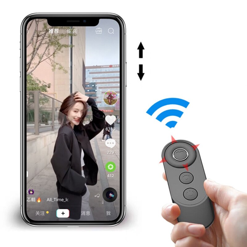 Kabellose bluetooth-fernbedienung für selfies, kamera und video, für iphone/ipad und android