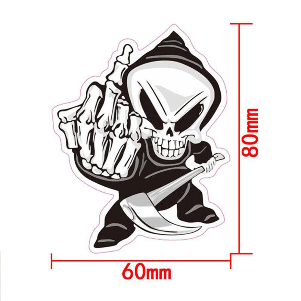 SEKINNEW Skull finger Decoration Car Sticker Window Bumper Vinyl Decal Sticker Car Accessories Decoration