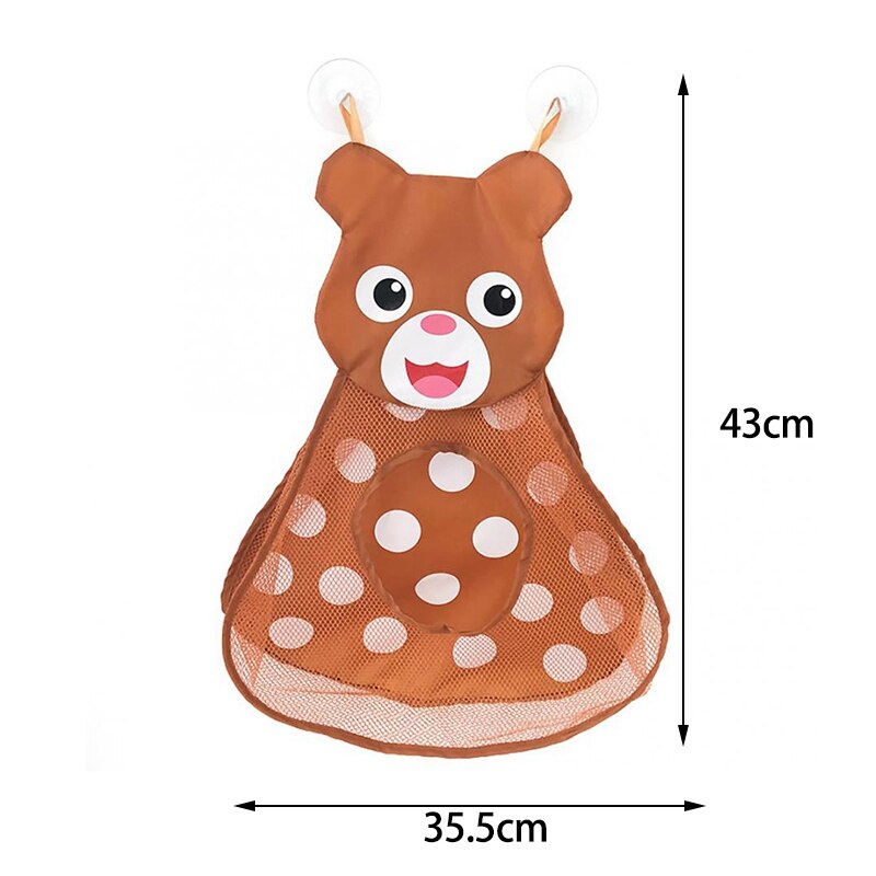 Juguetes de baño bolsa de malla para almacenamiento para Baby Shower playa cesta de almacenamiento con ventosa impermeable dibujos animados formas de animales